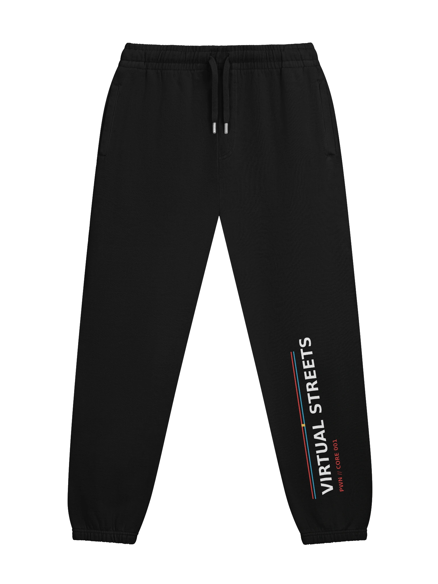 PWN Core Virtual Streets Heavyweight Sweatpants – black matching fleece joggers with subtle PWN branding