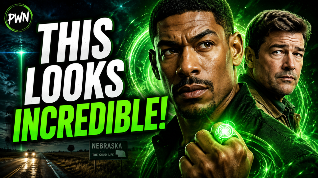 Podcasting While Nerdy Lanterns Episode 1 reaction thumbnail featuring Hal Jordan and John Stewart