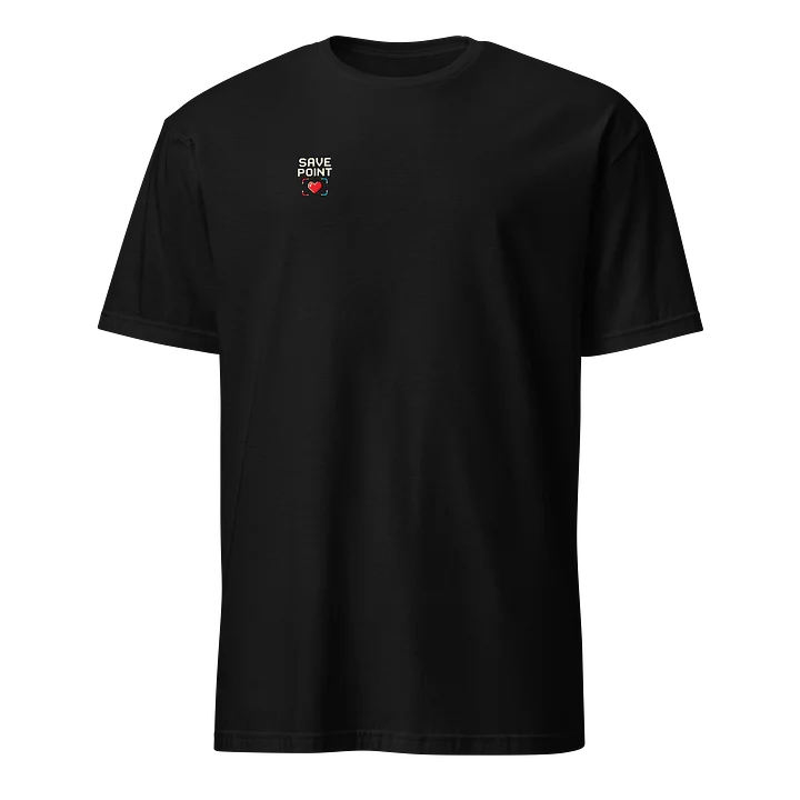 Front of the PWN x Feel Fest Save Point shirt in black