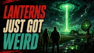 Podcasting While Nerdy graphic for the Lanterns Episode 2 review and Episode 3 predictions